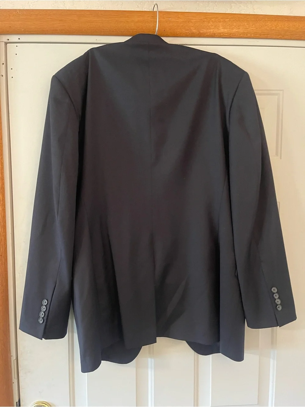 Brooks Brothers Madison Estrato  Wool Herringbone 1818 Black Suit Jacket 45R USA